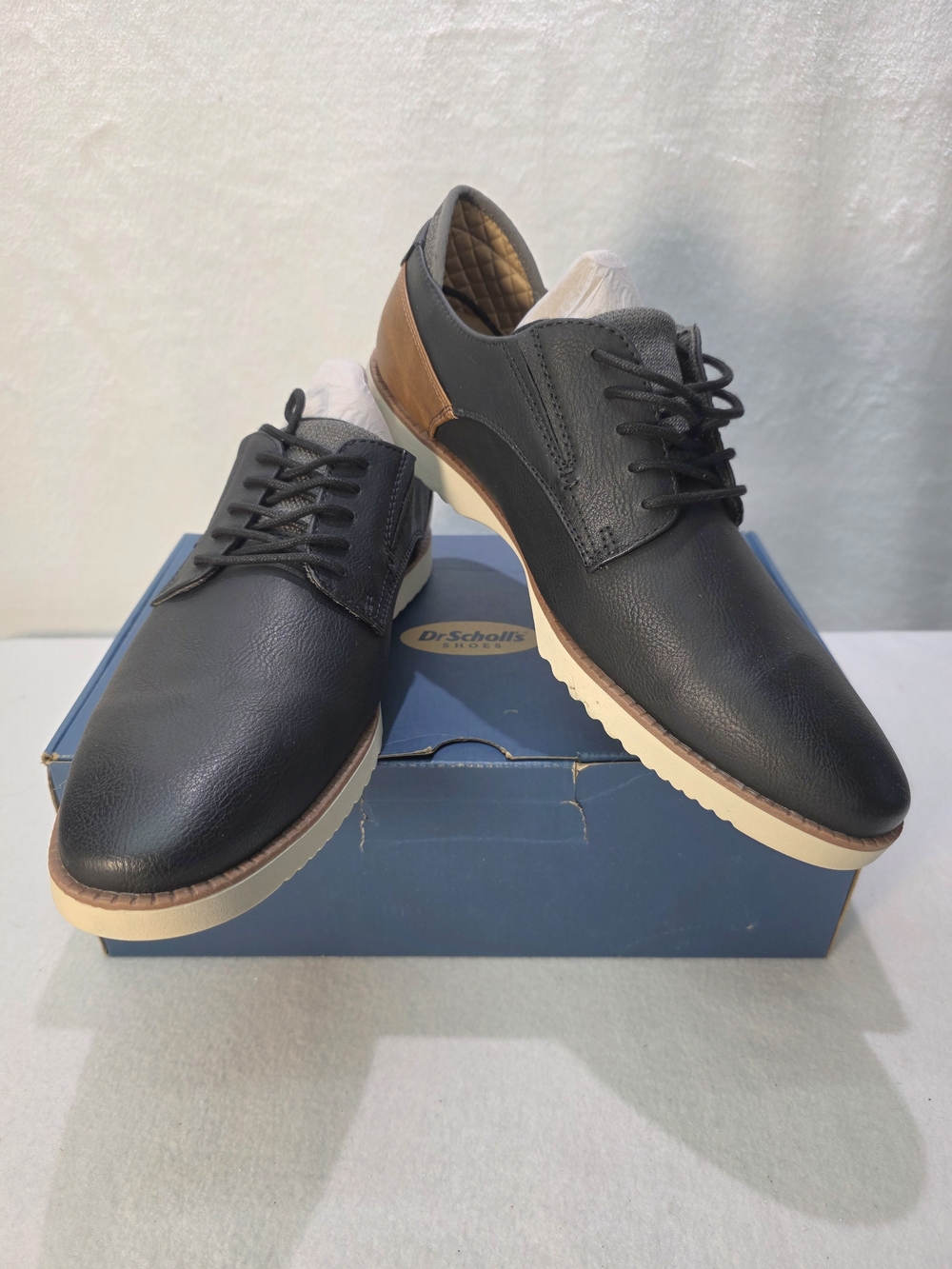 Dr. Scholl's Men's Black and Brown Casual Lace-Up Oxfords Shoes